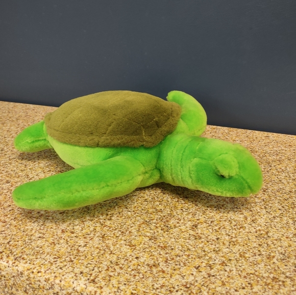 ÷Wildlife Artists Green Sea Turtle Plush 12" Small Of The Wild 1989 Vintage Toy - Picture 3 of 14